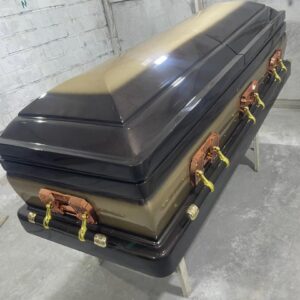 Regal Ebony & Gold Casket
