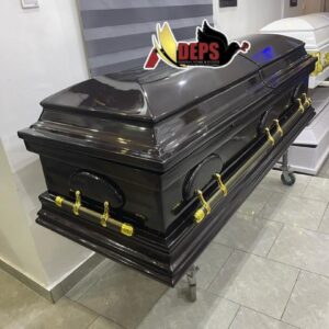 Deep Brown With Gold Lined Handles