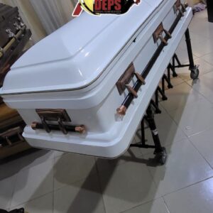White Casket With Gold Lining