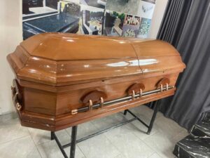 Glossy Brown Casket